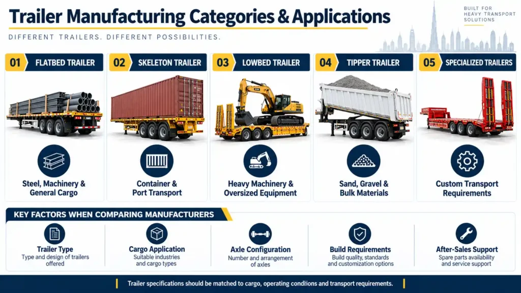 Trailer Manufacturing categories