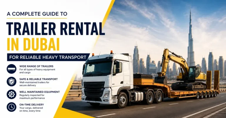 Trailer rental in Dubai for heavy transport