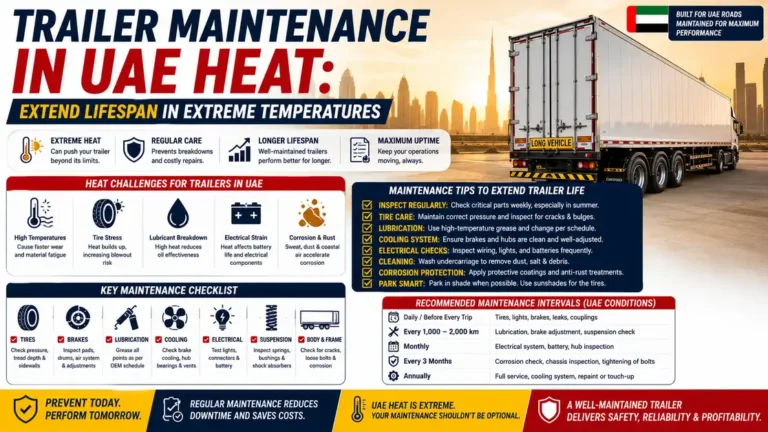 Trailer maintenance in UAE heat