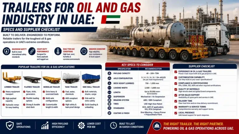 Trailers for oil and gas industry in UAE