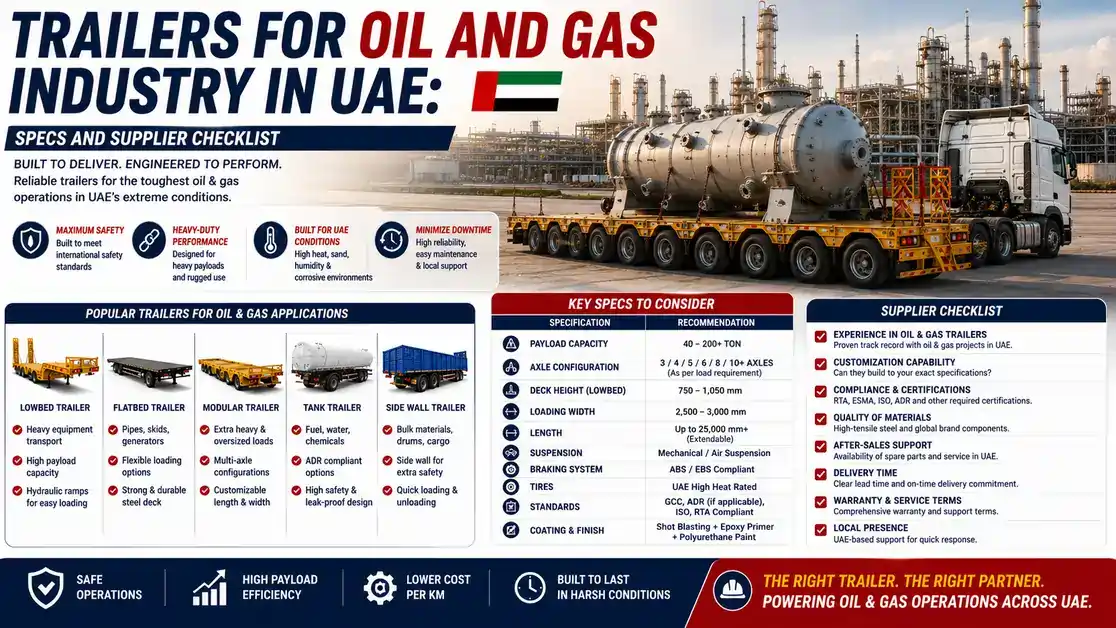 Trailers for oil and gas industry in UAE