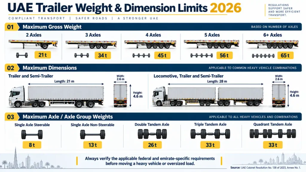 UAE trailer weight 