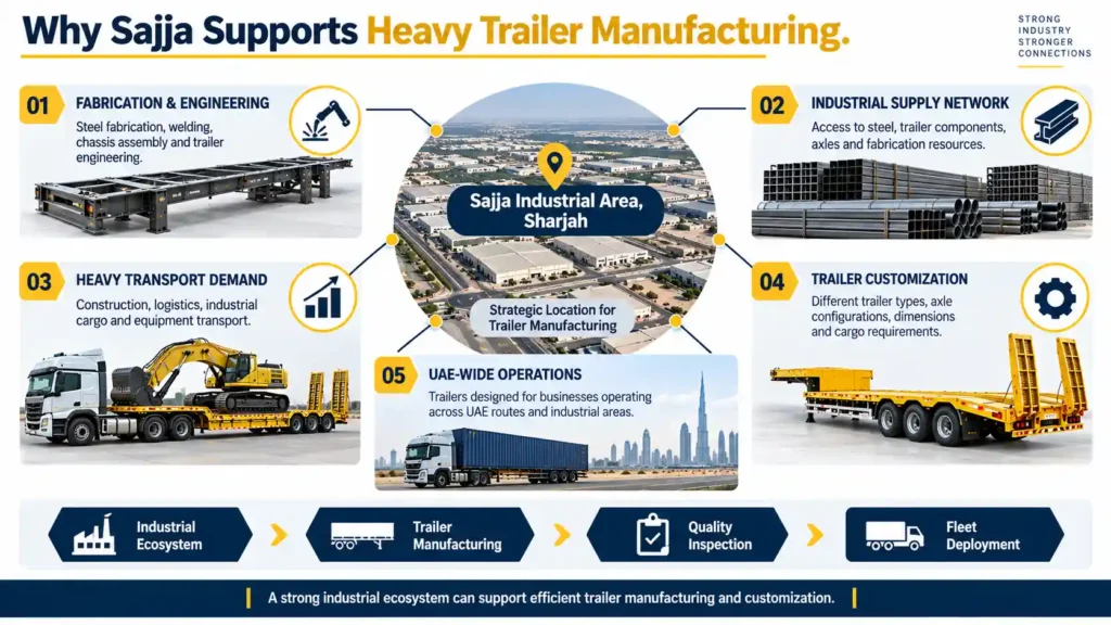 Al-Sajja Support heavy trailer manufacturing