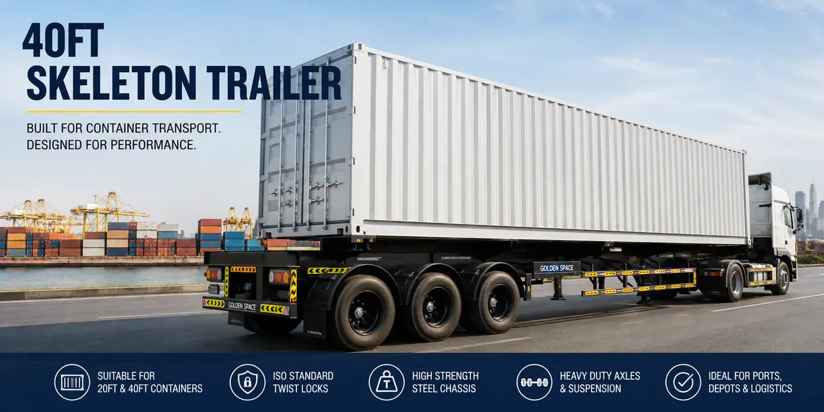 40ft skeleton trailer in UAE