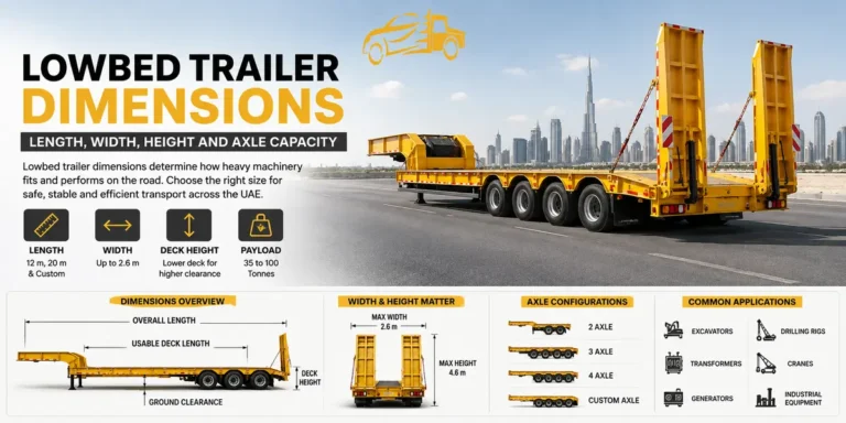 Lowbed trailer dimensions