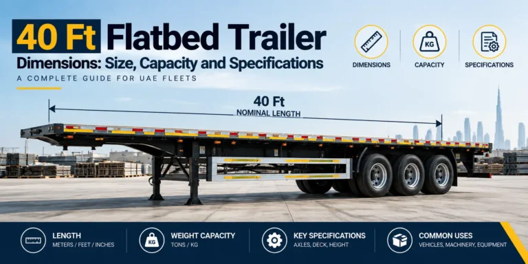 40 ft flatbed trailer dimensions
